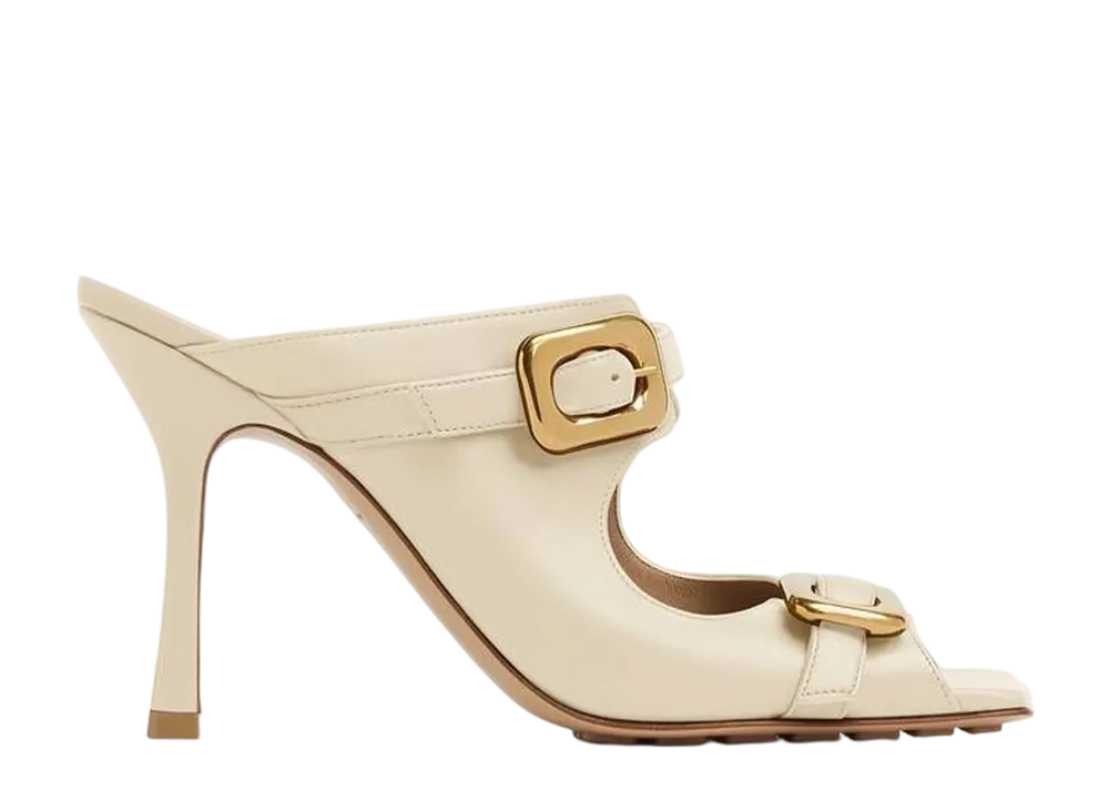 ボッテガヴェネタ ウィメンズ ストレッチ バックル ミュールサンダル "シーソルト"