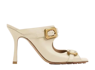 Bottega Veneta Women's Stretch Buckle Mule Sandal "Sea Salt"