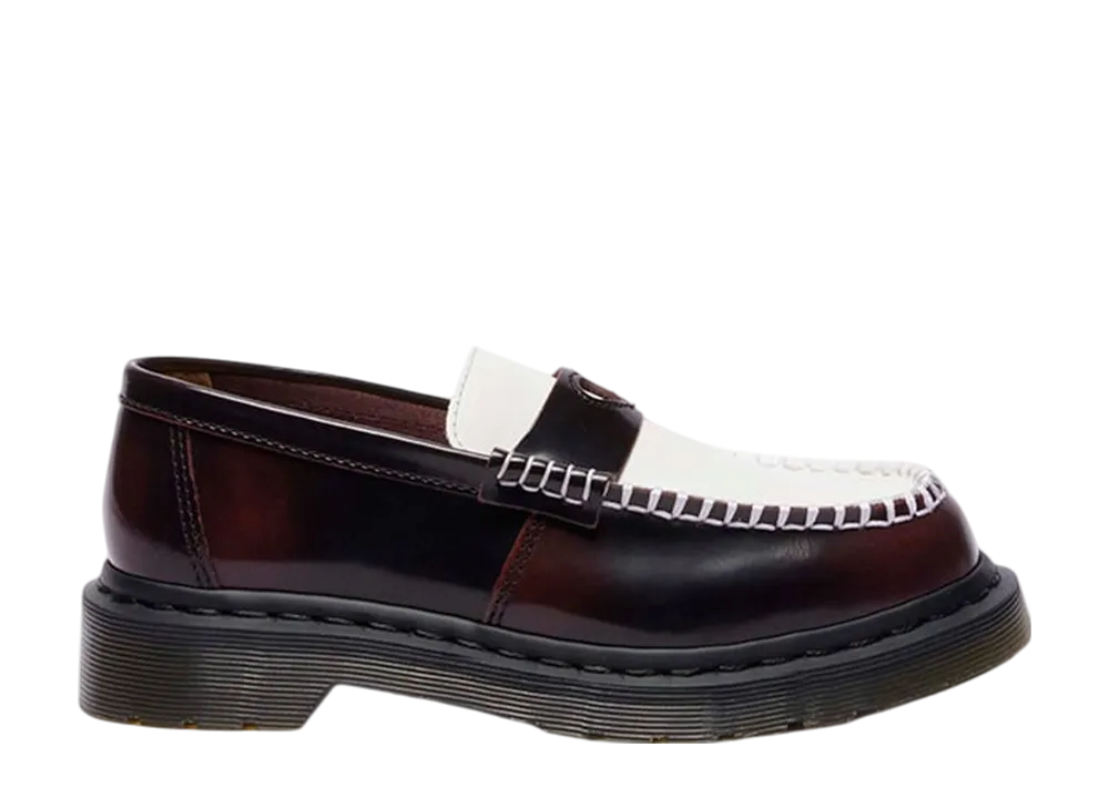 Dr.Martens Women's Penton Heart Loafer "Cherry Red/White"