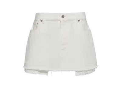 MIU MIU Women's Denim Mini Skirt "White"