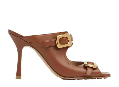 Bottega Veneta Women's Stretch Buckle Mule Sandal "Caramel"