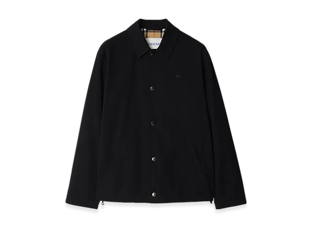 Burberry Gabardine Coach Jacket "Black"