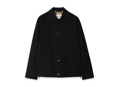Burberry Gabardine Coach Jacket "Black"