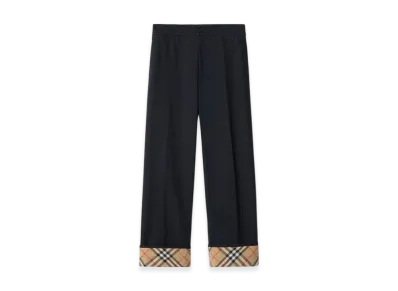 Burberry Gabardine Trousers "Navy"