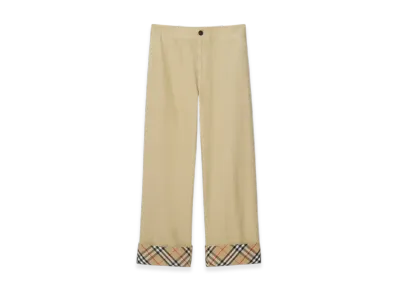 Burberry Gabardine Trousers "Hamper"
