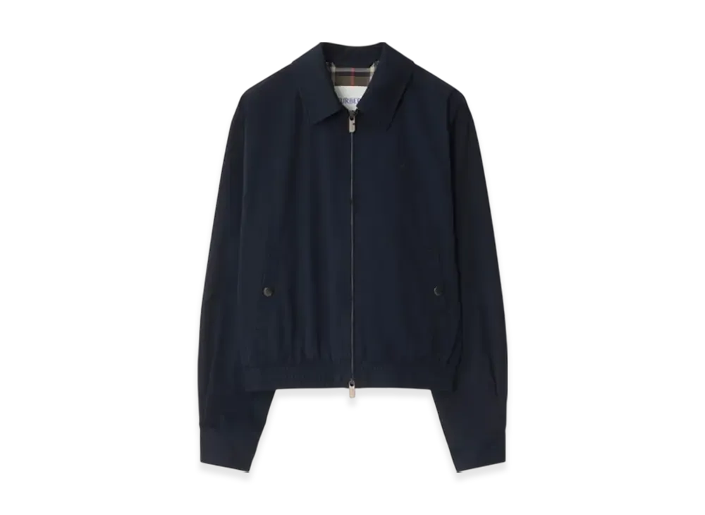 Burberry Gabardine Harrington Jacket "Navy"