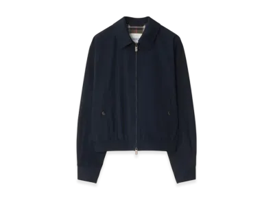 Burberry Gabardine Harrington Jacket "Navy"