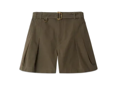 Burberry Belted Gabardine Shorts "Military"