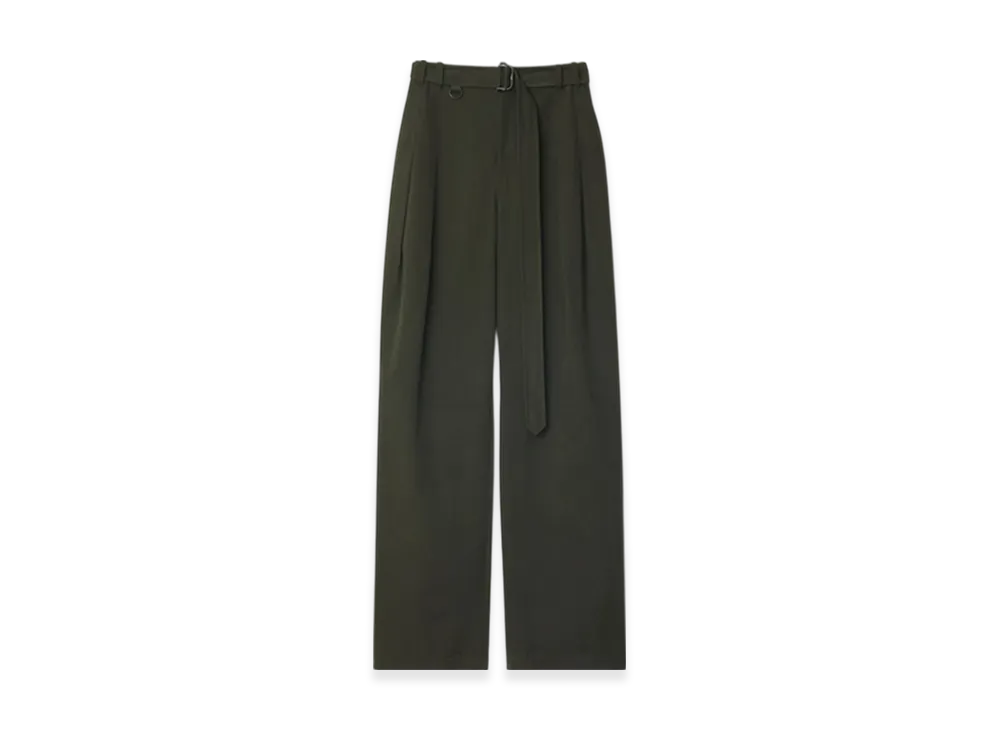 Burberry Belted Gabardine Trousers "Shale"