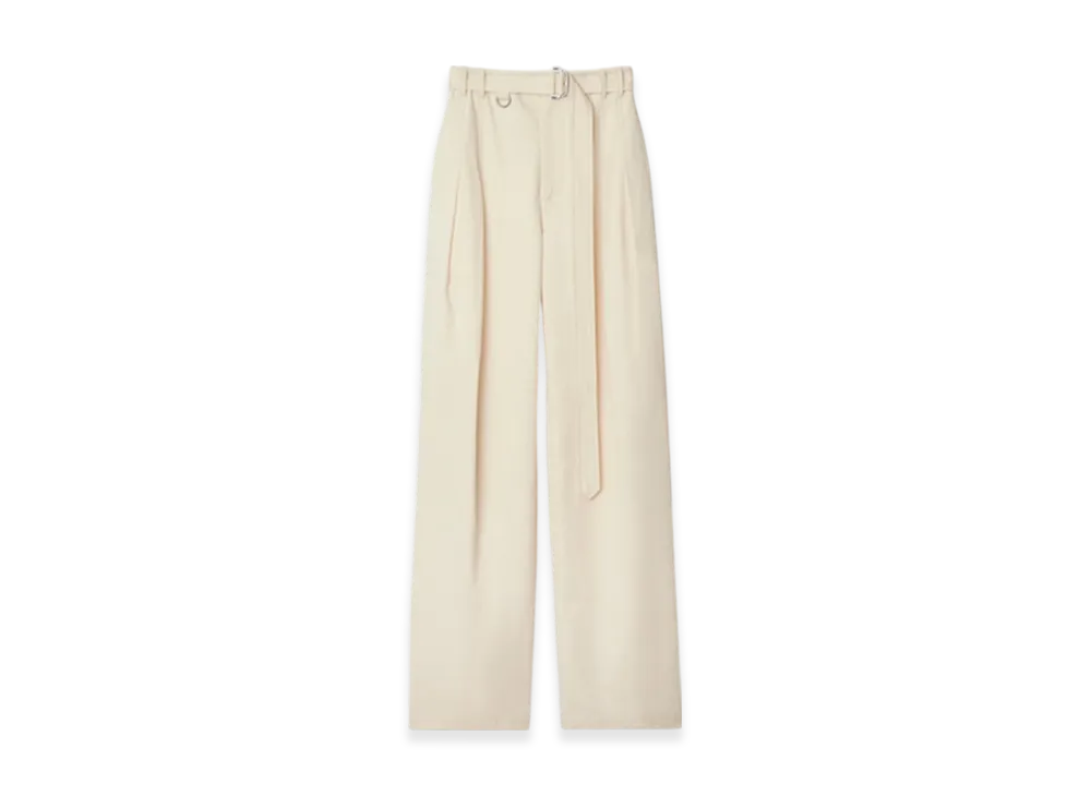 Burberry Belted Gabardine Trousers "Lunar"