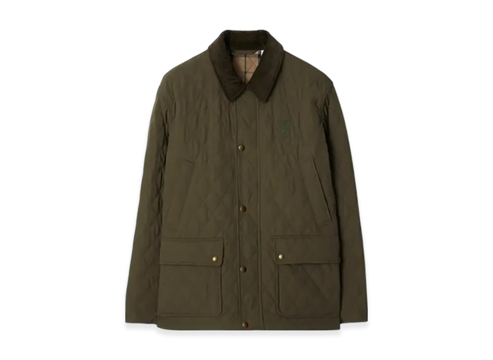 Burberry Quilting Nylon Barn Jacket "Rock/Linden"