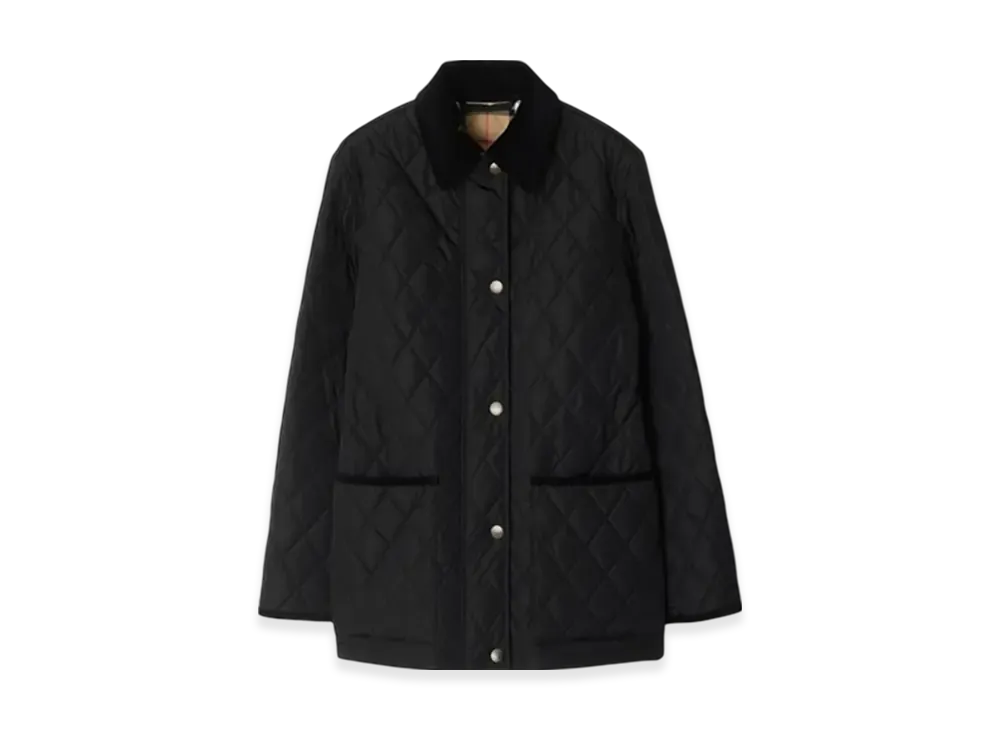 Burberry Quilting Nylon Barn Jacket "Black/Sand"