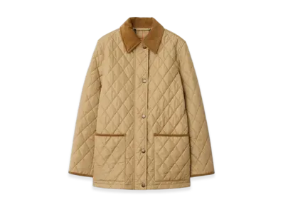Burberry Quilting Nylon Barn Jacket "Flax/Sand"