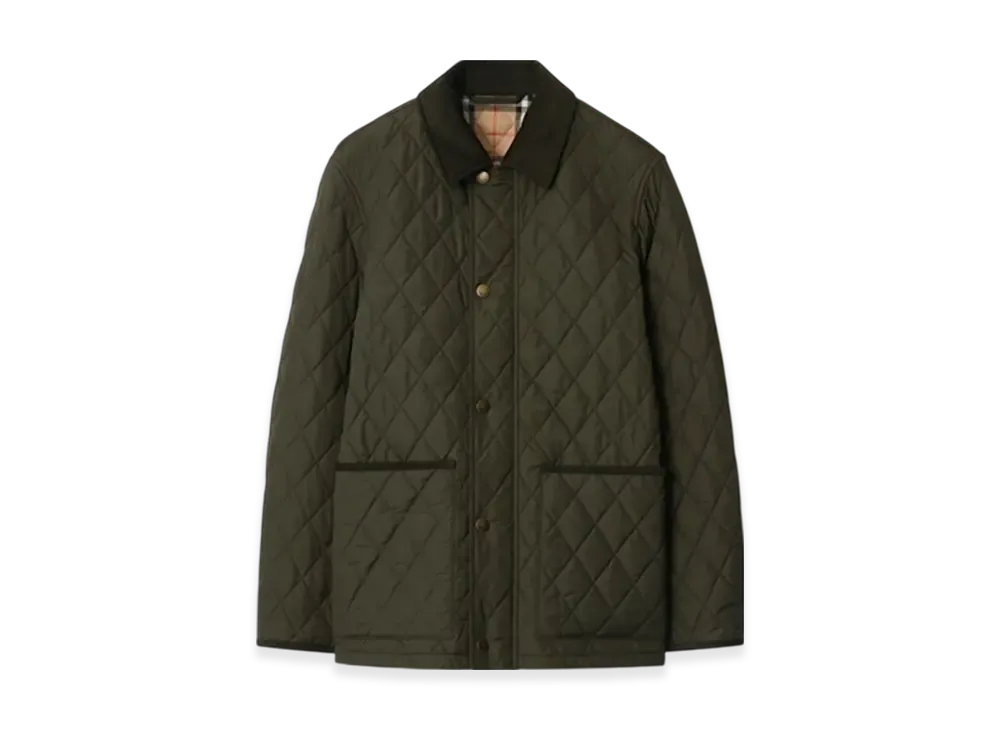 Burberry Quilting Nylon Barn Jacket "Shale Green"