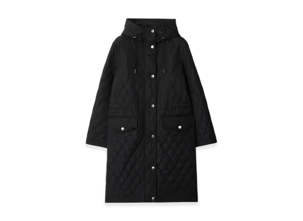 Burberry Quilting Nylon Hooded Coat "Black"