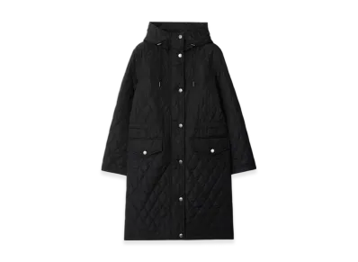 Burberry Quilting Nylon Hooded Coat "Black"