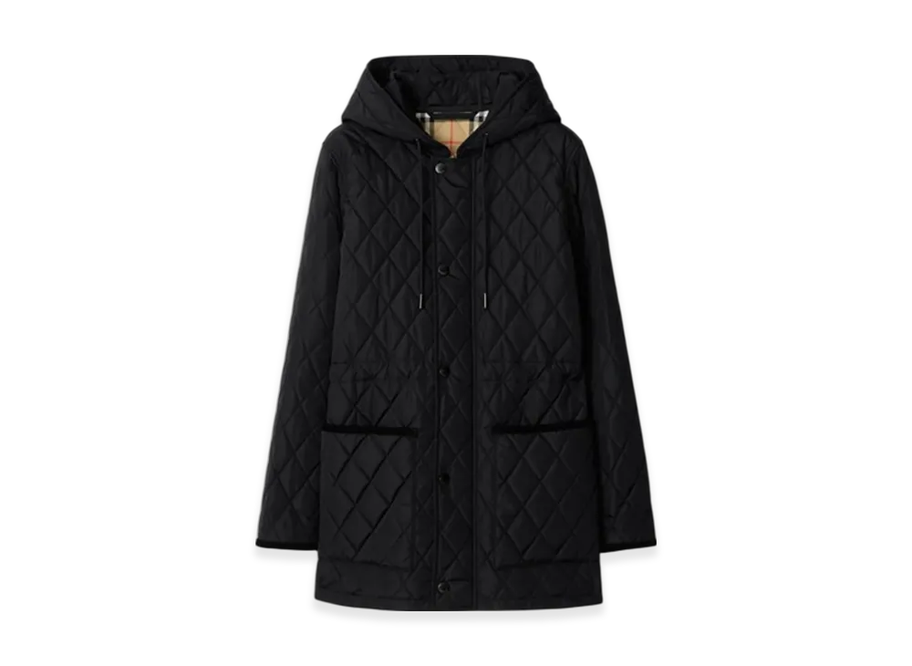 Burberry Quilting Nylon Parka "Black/Sand"