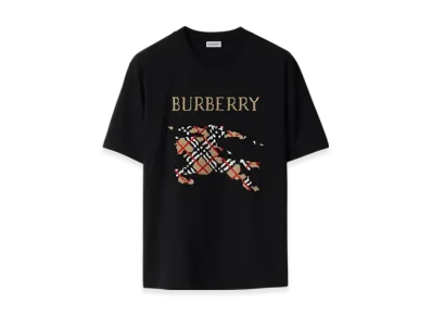 Burberry Cross-Stitch EKD Cotton T-shirt "Black"