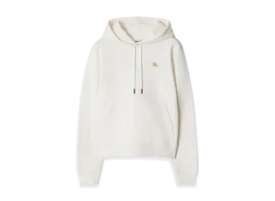 Burberry Cross-Stitch EKD Cotton Hoodie "Chalk"