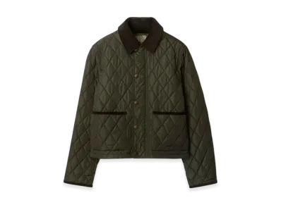 Burberry Cropped Quilting Nylon Jacket "Shale/Blush"