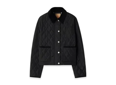 Burberry Cropped Quilting Nylon Jacket "Black/Sand"
