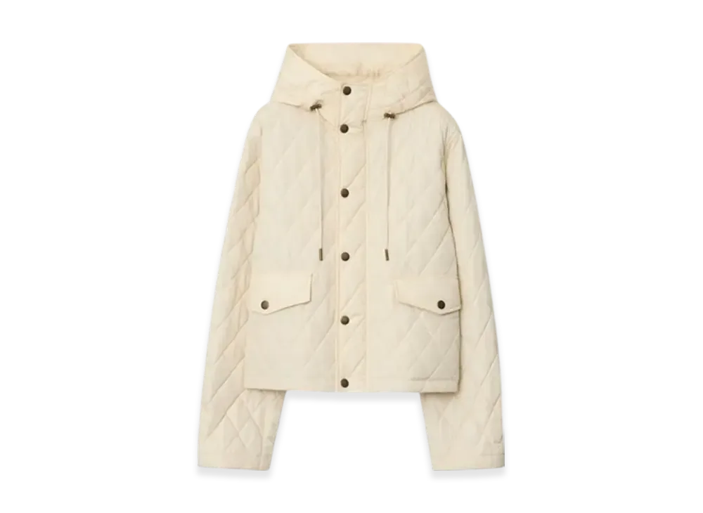 Burberry Cropped Quilting Nylon Hooded Jacket "Nutmeg"