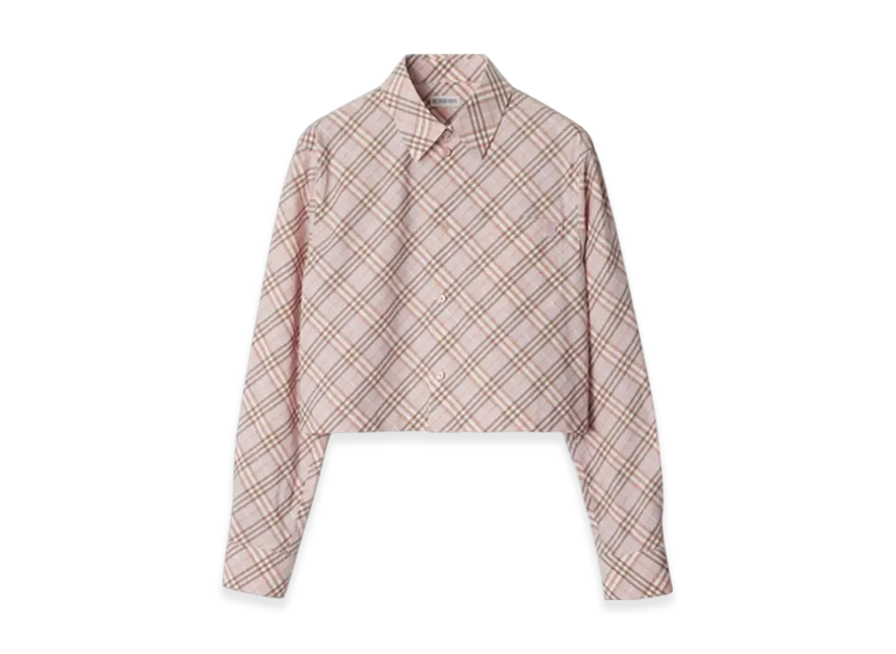 Burberry Cropped Check Cotton Shirt "Floss"