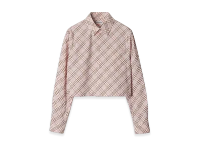 Burberry Cropped Check Cotton Shirt "Floss"