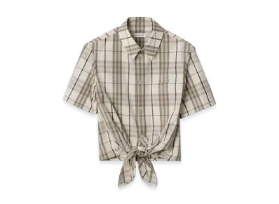 Burberry Cropped Check Cotton Shirt "Cotton"