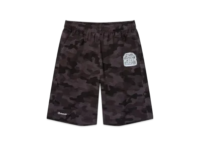 BlackEyePatch Sprayed OG Label Baggy Mesh Shorts "Black Camo"