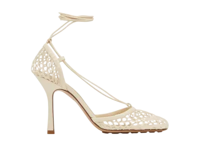 Bottega Veneta Women's Stretch Lace Up Sandal "Toile"