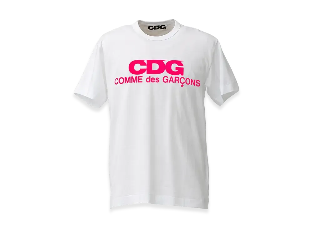 Comme des Garcons CDG Pink Logo T-Shirt "White"