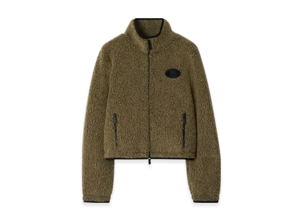 Burberry Cropped Fleece Jacket "Meyer Melange"