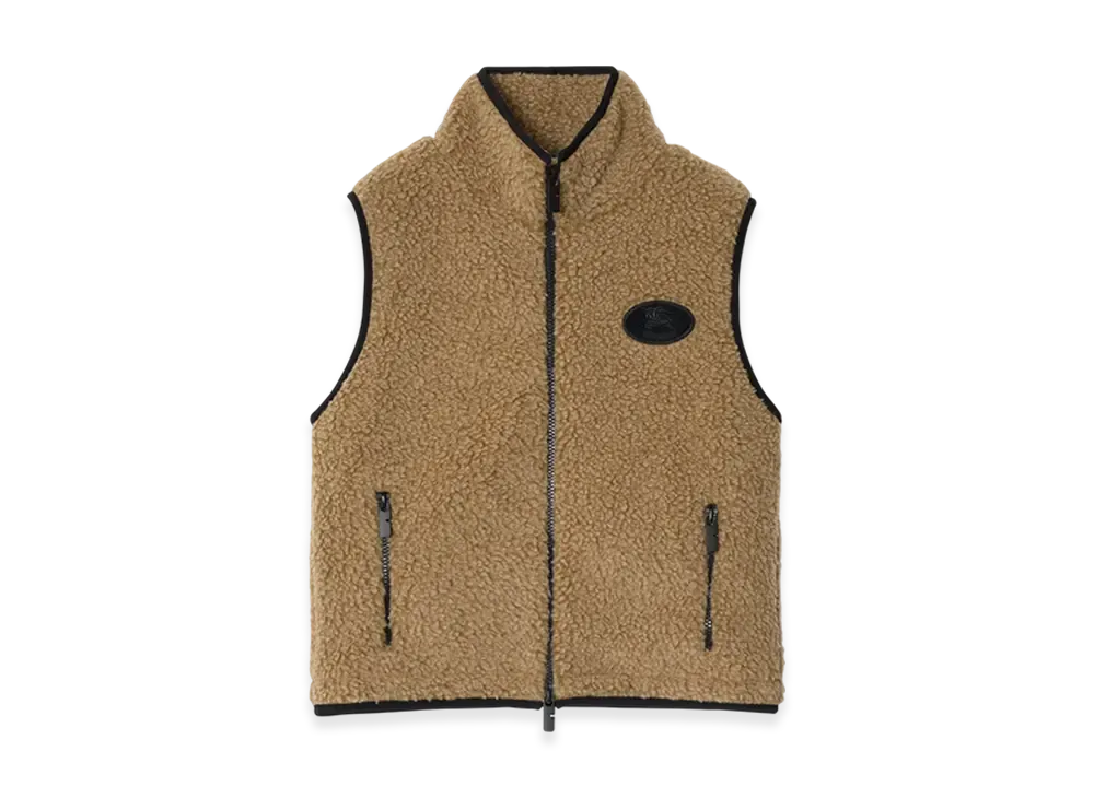 Burberry Cropped Fleece Gilet "Shrew Melange"