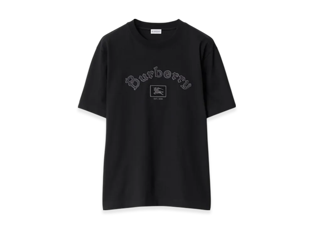 Burberry Gothic Logo Cotton T-shirt "Black"