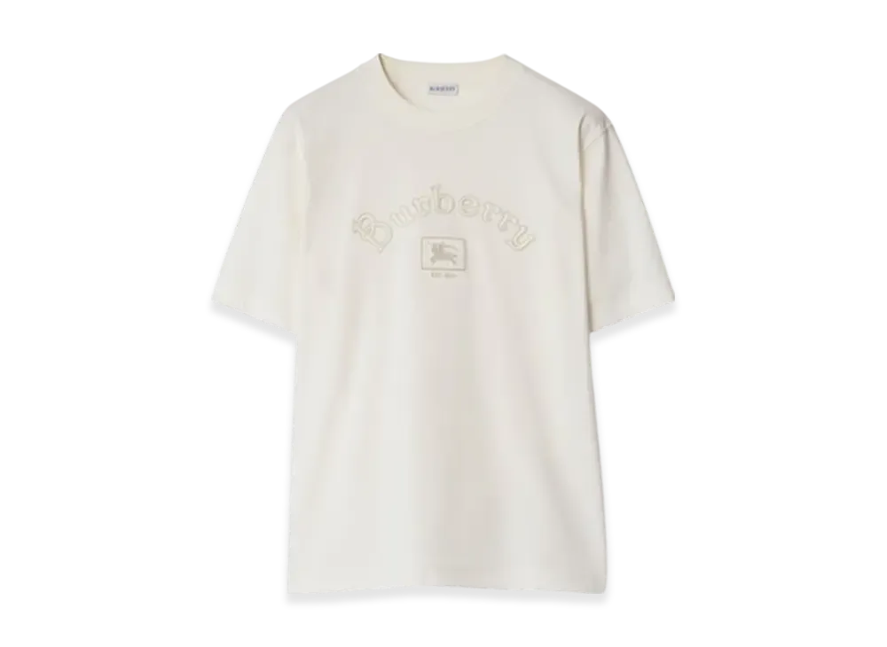 Burberry Gothic Logo Cotton T-shirt "Chalk"
