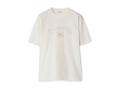 Burberry Gothic Logo Cotton T-shirt "Chalk"