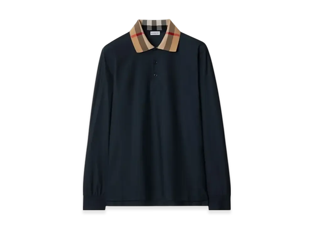 Burberry Cotton Polo Shirt "Smoked Navy"