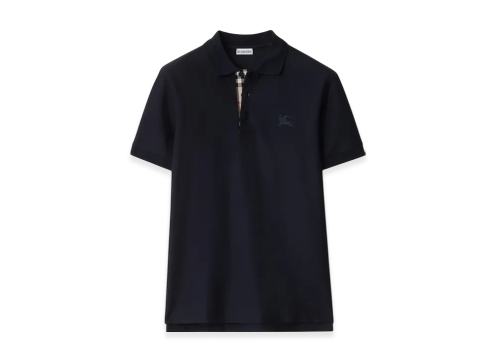 Burberry Cotton Polo Shirt "Coal Blue"