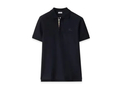 Burberry Cotton Polo Shirt "Coal Blue"