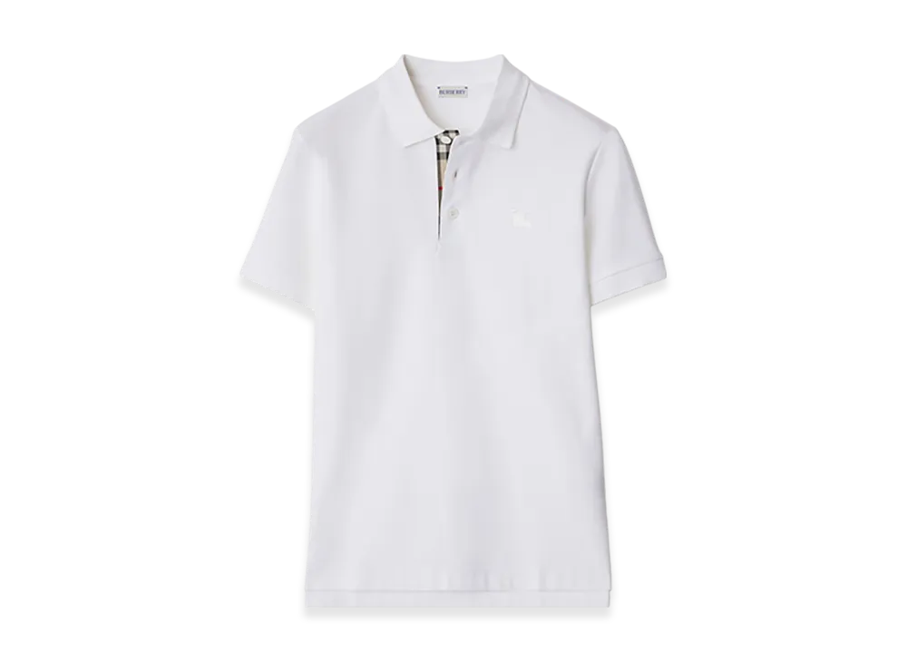 Burberry Cotton Polo Shirt "White"