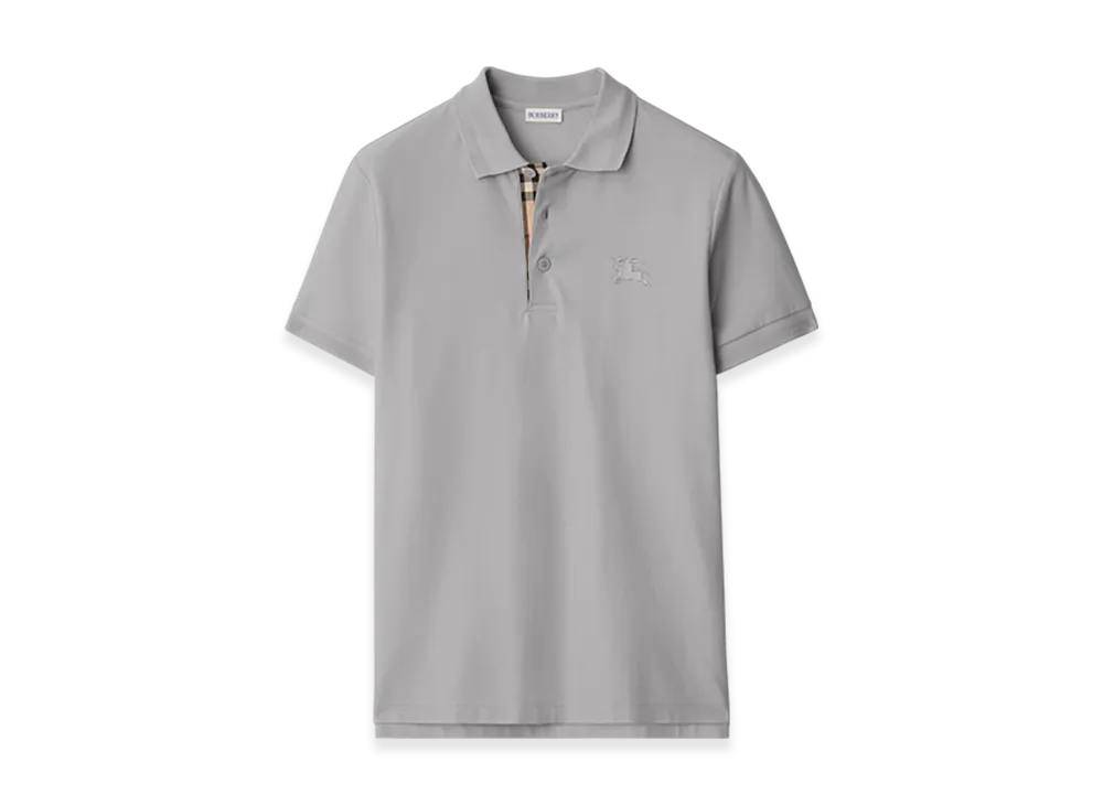 Burberry Cotton Polo Shirt "Pale Grey Melange"