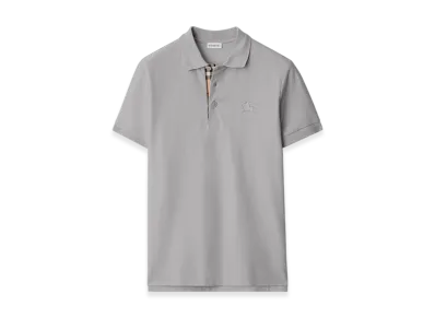 Burberry Cotton Polo Shirt "Pale Grey Melange"
