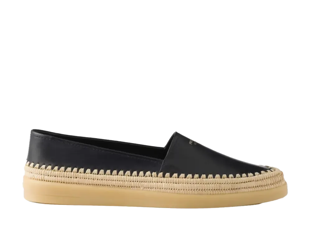 プラダ ナッパレザー エスパドリーユ "ネイビー"