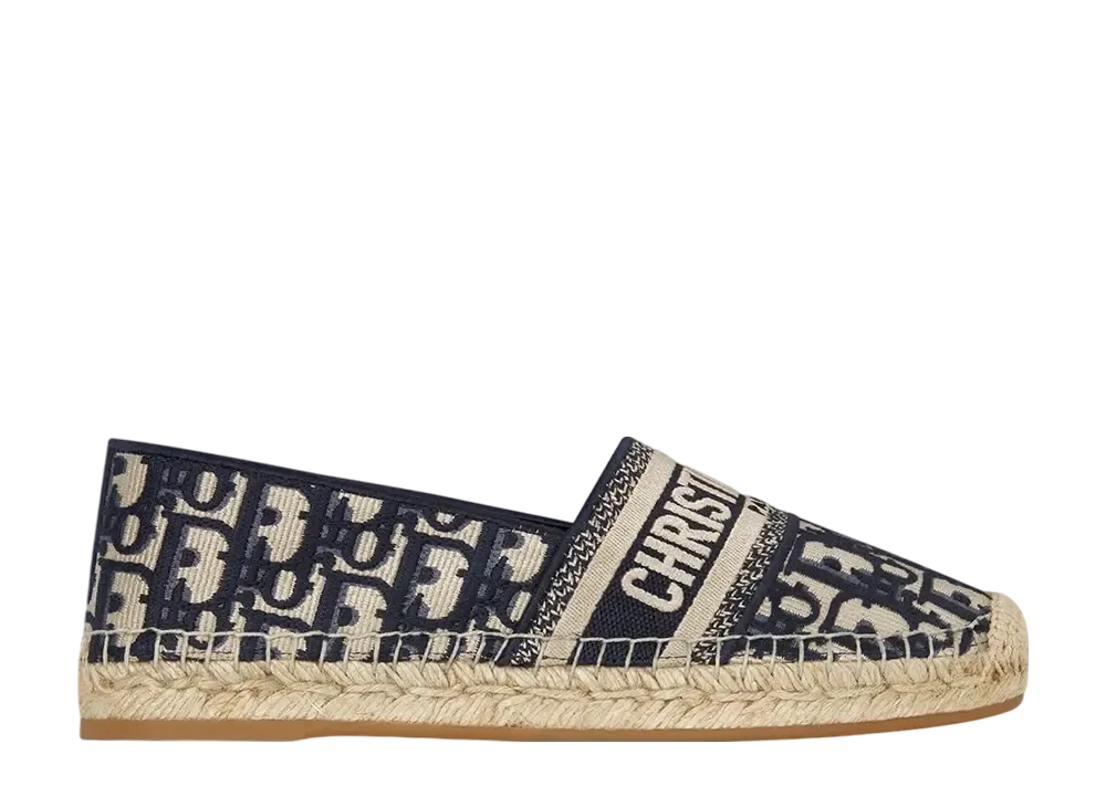 ディオール ウィメンズ グランヴィル エスパドリーユ ディオール オブリーク エンブロイダリー コットン "ディープブルー"