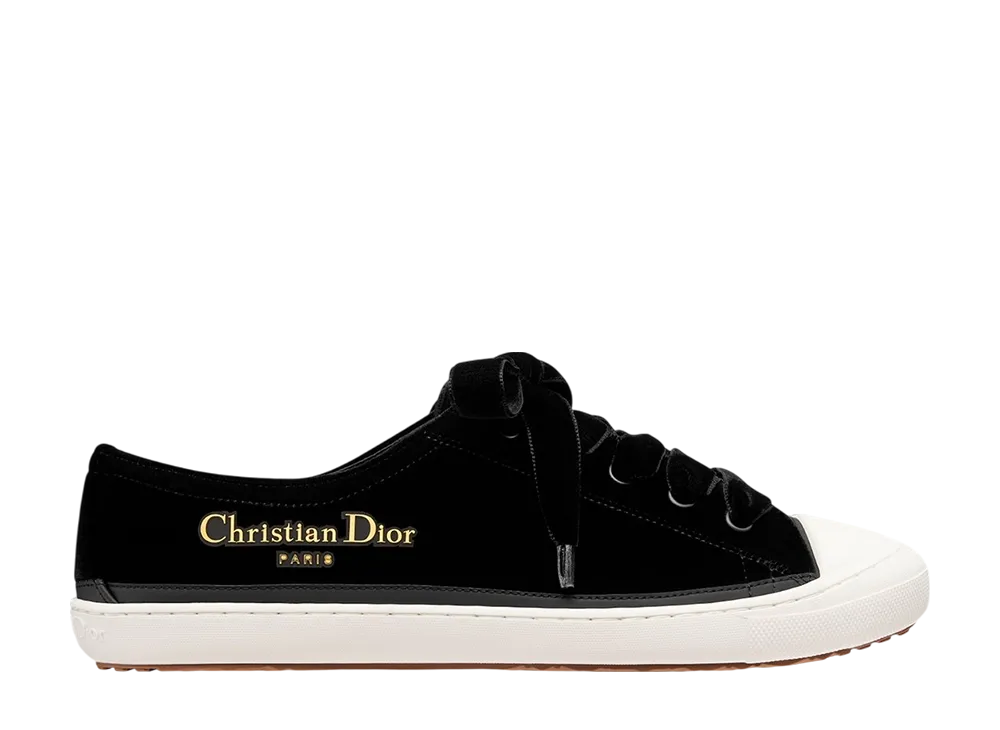 Dior Women's Lucky Sneaker Velvet "Black"