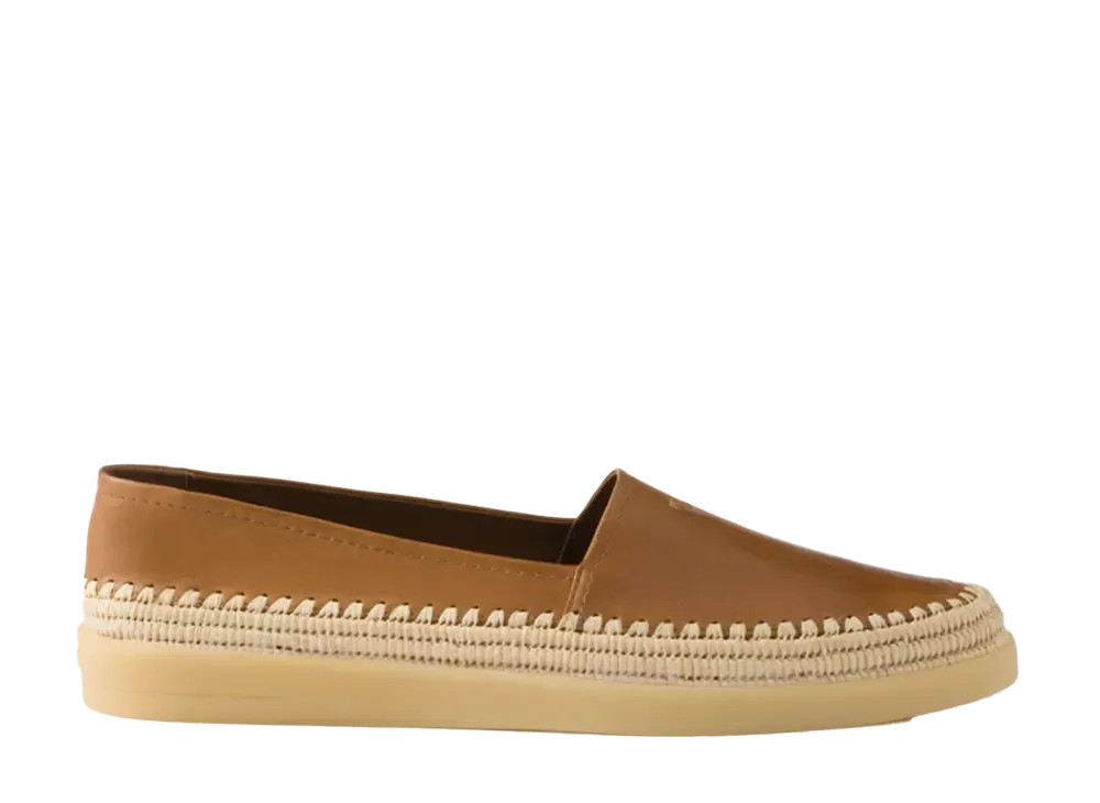 プラダ ナッパレザー エスパドリーユ "ブラウン"