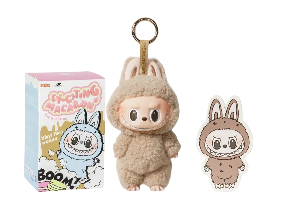 POP MART THE MONSTERS (LABUBU) Exciting Macaron Plush Series TOFFEE