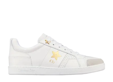 Dior Women's Star Sneaker Calfskin & Suede Calfskin "White/Gold"