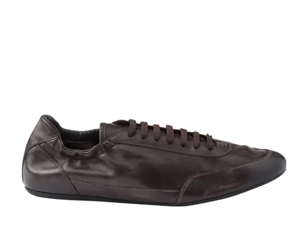 PRADA Collapse Leather Sneakers 